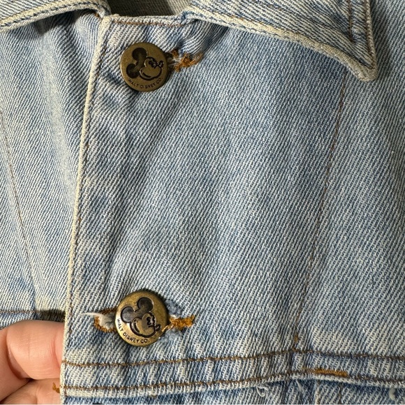 Vintage  Disney Jean Jacket Denim Adult Small Sequin Circa 1980 Mickey Minnie - Picture 5 of 8